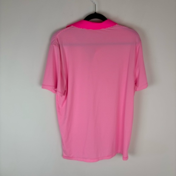G/Fore Feeder Stripe Fine Tech Jersey Polo Pink Size M - Picture 4 of 5